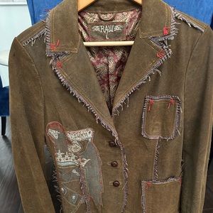 Raw 7 ladies’ leather distressed jacket.Never worn! Paid $600 at Nordstrom.NWOT!